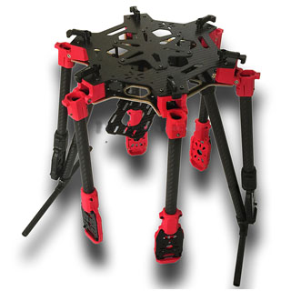 MAX6 Umbrella Folding 6 Axis Hexacopter Frame Kit with Landing